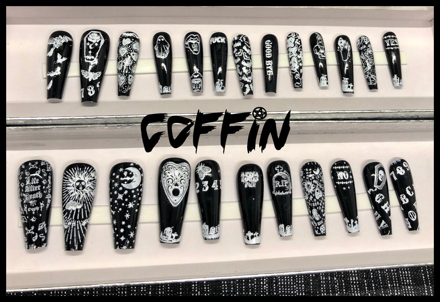 Ouija Board press on nails